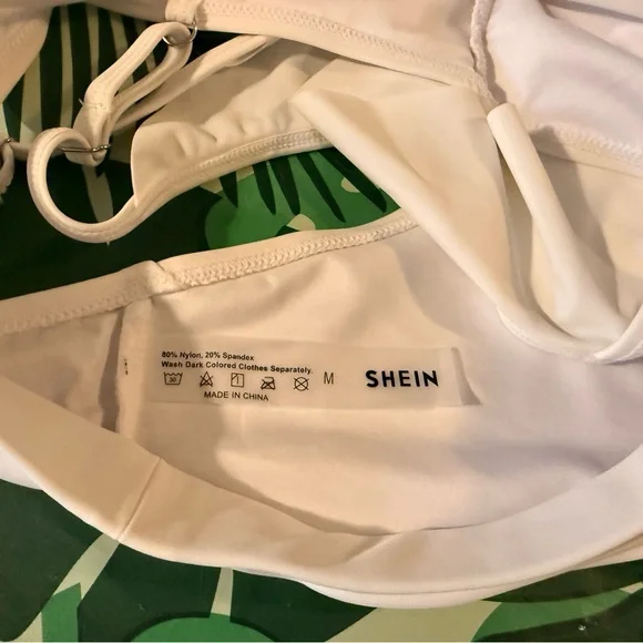 New Shein White Ruffle 2pc Bikini Set M NWT - Picture 9 of 10